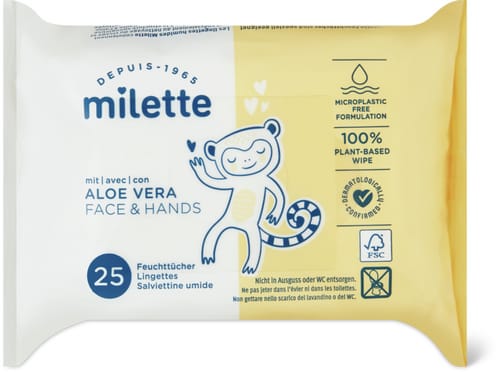 Aloe Vera Face & Hands Wet Wipes Travel Pack