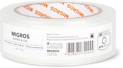 Packing Tape 38 mm x 66 m, Transparent