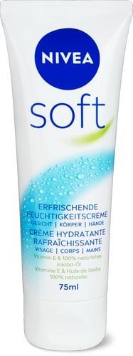 Soft refreshing moisturising cream tube