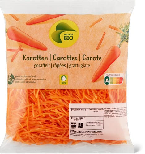 Karotten geraffelt