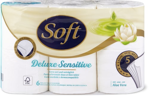 Deluxe Sensitive with aloe vera, 5-ply
