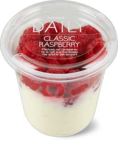 Daily Milchreis mit Himbeeren
