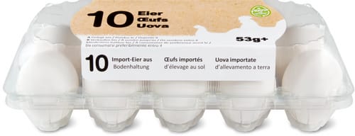 Eier Import Bodenhaltung 53g+