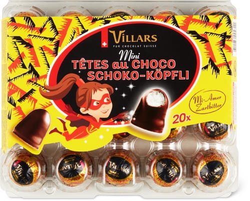 Villars Chocolate Heads Dark Chocolate
