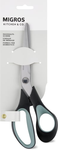 Migros Kitchen & Co. Household Scissors Blue, Black, Silvery, Stainless Steel, 23 cm