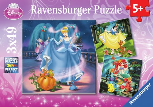 Disney Princess Puzzle 3 x 49 Pieces