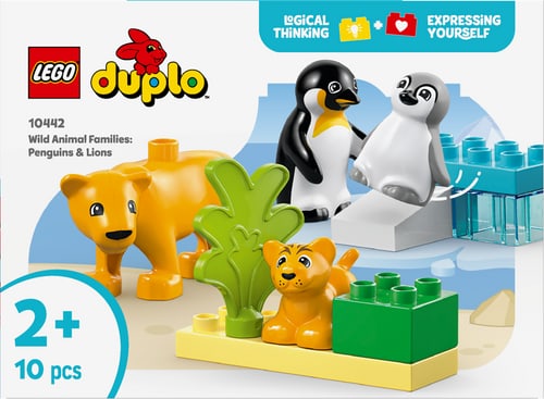 DUPLO 10442 Famiglie di animali: pinguini e leoni