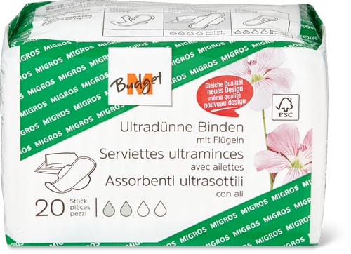Ultra-thin pads with wings
