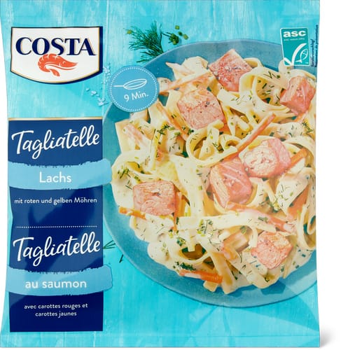 ASC Salmon Tagliatelle With Red and Yellow Carrots