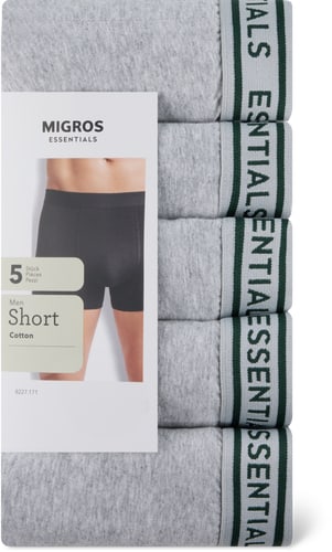 Better Cotton Short pour homme (Couleur: gris claire, Taille: S)