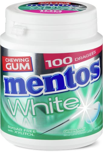 White Chewing gum Green Mint