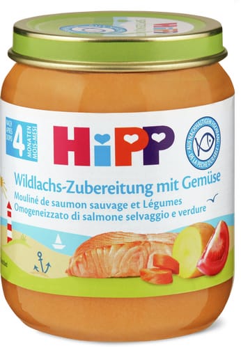 Bio Prepared Wild Salmon With Vegetables From 4 Months