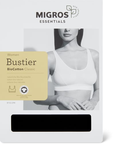 Bustier da donna Bio Cotton Classic (Colore: nero, Taglie: S)