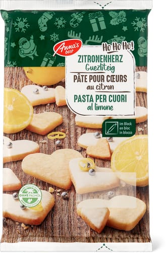 Zitronenherzteig