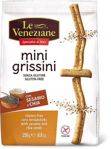 Mini grissini con sesamo e chia