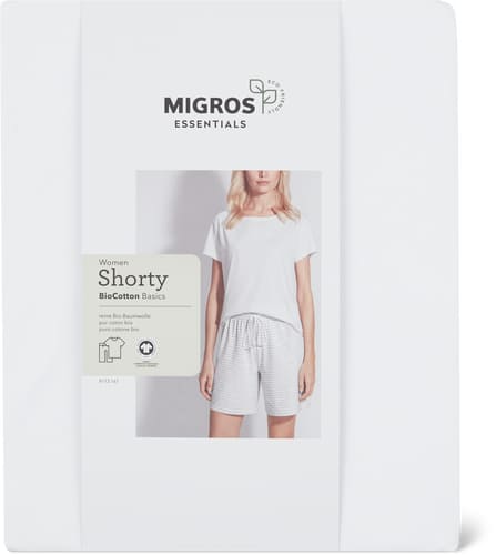 Migros Essentials Damen Shorty Bio Cotton Basics (Farbe: weiss, Grösse: M)