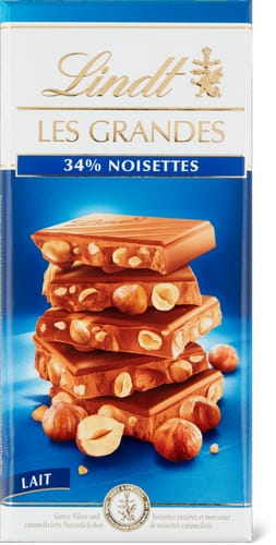 Les Grandes Chocolate Bar 34% Cocoa Milk Chocolate, With Hazelnuts
