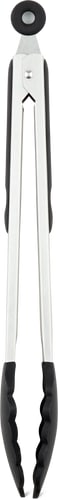 Cake/Barbecue Tongs Black, Silvery, 35 cm