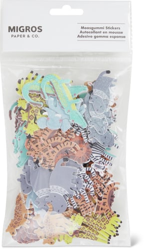 Zoo Foam Rubber Stickers Assorted