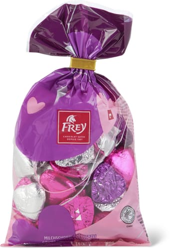 Chocolate hearts Milk, coloured
