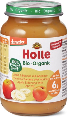 Bio Demeter Apple & banana puree with apricot from 6th month