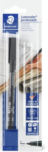 Permanent Marker 1 mm, Black (Farbe: SCHWARZ)