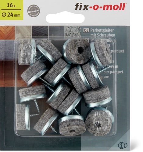 Parquet Gliders with Screw Ø24 mm