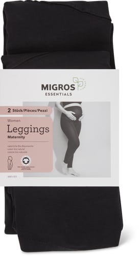 Essentials Mama Maternity Leggings Twin Pack (Farbe: black, Grösse: XL)