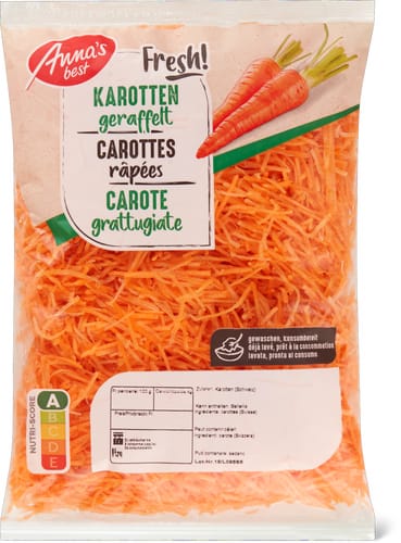 Karotten geraffelt