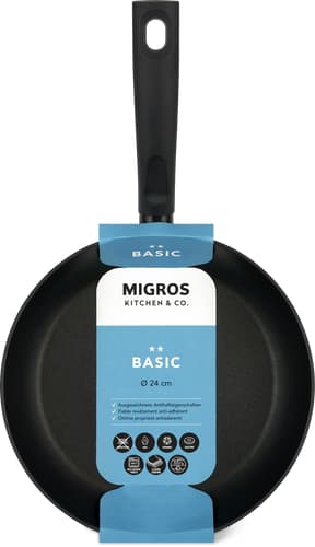 Frying Pan Ø24 cm, Flat, Black