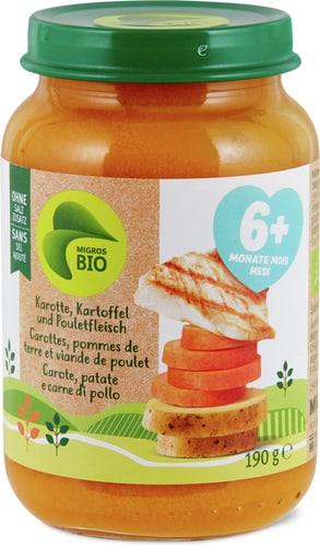 Bio Puréed Carrot, Potato & Chicken From 6 Months