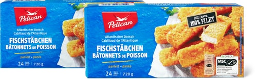 MSC Bâtonnets de poisson Cabillaud d’Alaska pané