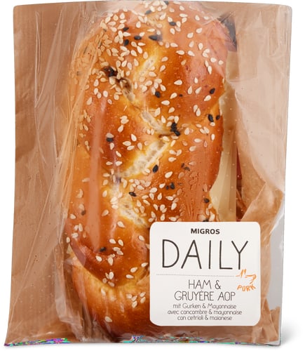 Daily Ham & Gruyère Sandwich With Cucumber & Mayonnaise