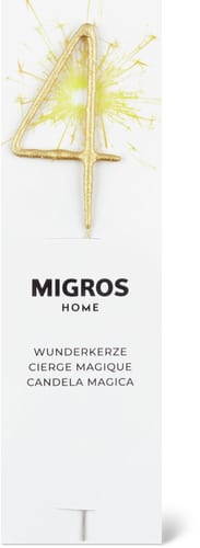 Sparkler in Number 4 Shape Gold (Art: ZAHL 4)