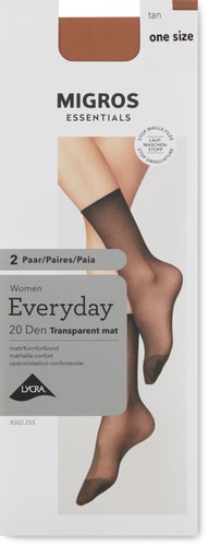 Essentials Chaussettes pour femme (Taille: one size, Couleur: tan)
