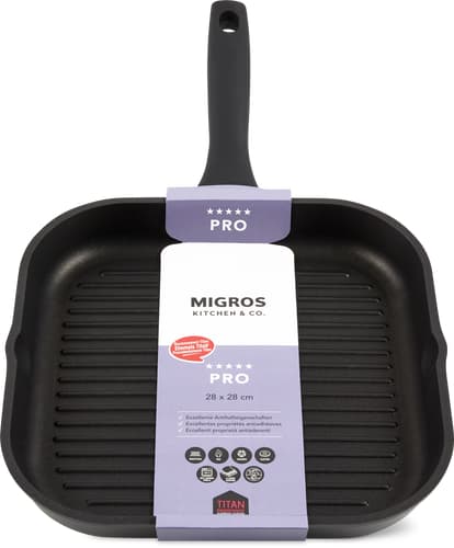 Pro Griddle Pan 28 x 28 cm, Black