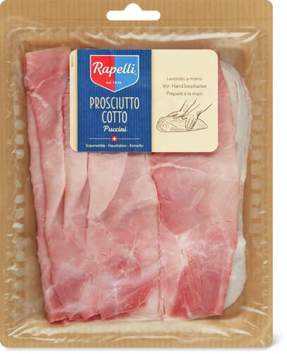 Prosciutto affettata finemente