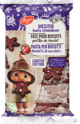 Cookie Dough with Bright Chocolate Candies In a Block