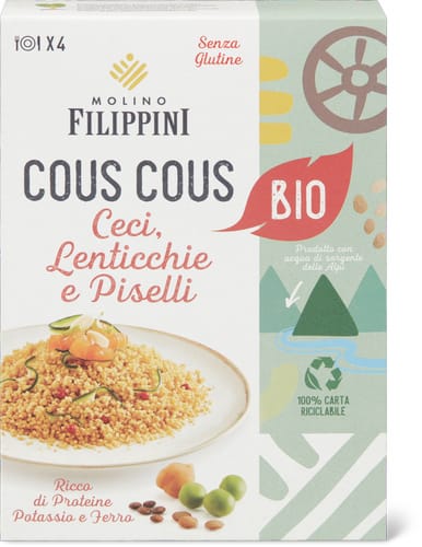 Bio Couscous With Chickpeas, Lentils and Peas