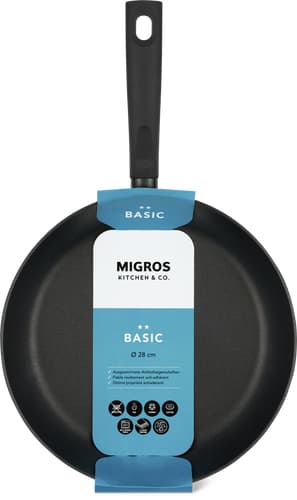 Basic Padella bordo basso, 28 cm