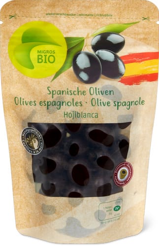 Bio Spanish hojiblanca olives pitted