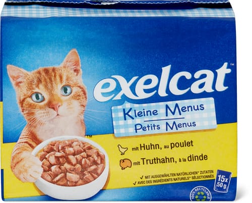 Exelcat Small Menus With Chicken and Turkey
