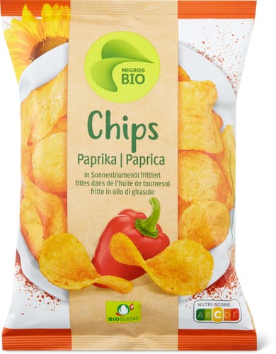 Bio Paprika Crisps Deep-Fried in Sunflower Oil