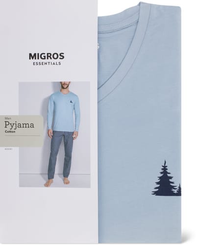 Maglietta Uomo In Misto Cotone - Colore Azzurro Chiaro, Taglia XXL - 80% Cotone, 20% Poliestere