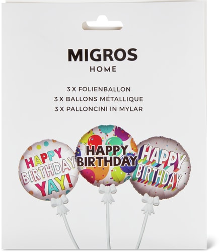 Round Foil Balloon Happy Birthday, Colourful