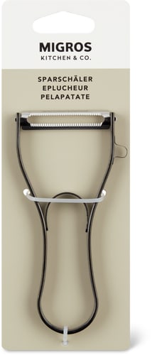 Pelapatate nero, argentato, acciaio inox, acciaio cromato, 12,5 cm