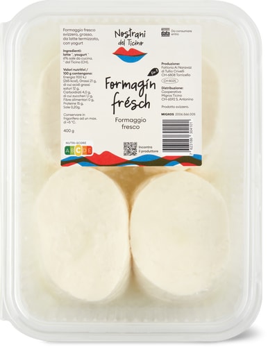 Nostrani del Ticino Formaggini freschi