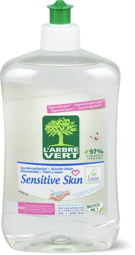 Hand dishwashing detergent for sensitive skin