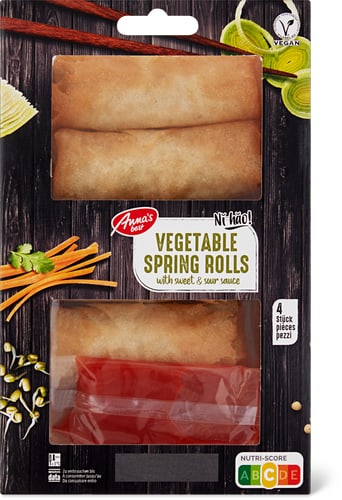 Vegetable Spring Rolls With Sweet & Sour Sauce