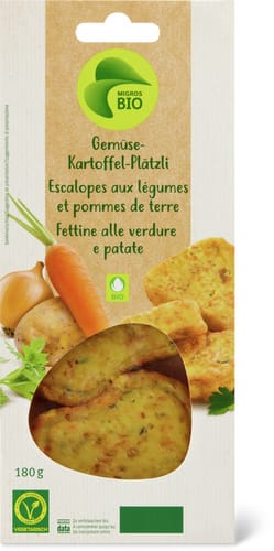 Bio Vegetable and Potato Escalopes